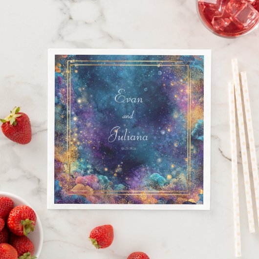 Lebhafte Galaxy Wedding Napkins Serviette (Beispiel)
