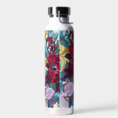 Lebhafte Gartenblüten farbenfrohe Vintage Blume Trinkflasche (Links)