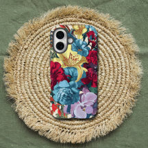 Lebhafte Gartenmonogramm farbige Vintage Blume