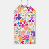 Lebhafte Gastgeschenk Hochzeit der Wasserfarben Geschenkanhänger (Vorderseite)