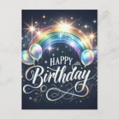 Lebhafte Geburtskarte Postkarte (Vorderseite)