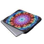 Lebhafte Gefärbte Krawatte Kaleidoskop Rainbow Man Laptopschutzhülle (Vorne Knopf)