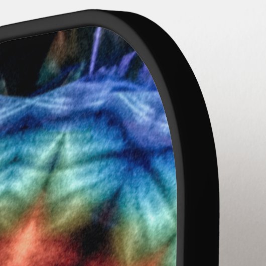 Lebhafte Gefärbte Krawatte Kaleidoskop Rainbow Man Pickleball Schläger (Linke Seite)