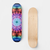 Lebhafte Gefärbte Krawatte Kaleidoskop Rainbow Man Skateboard (Vorderseite)