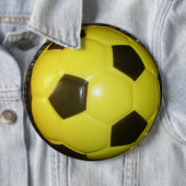 Lebhafte Gelb- und Schwarzfußballkunst Button (Beispiel)