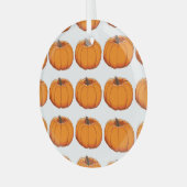 Lebhafte gelbe Kürbis-Musterillustrierung. Ornament Aus Glas (Vorderseite links)