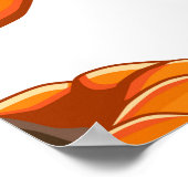 Lebhafte gelbe Kürbis-Musterillustrierung. Poster (Ecke)