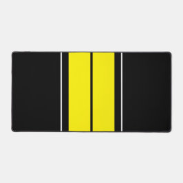 Lebhafte, gelbe Schwarz-weiße Sportwettkämpfe Stre Schreibtischunterlage