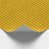 Lebhafte gelbe Spinnwoltextur Geschenkpapier (Ecke)