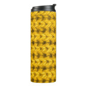 Lebhafte gelbe Spinnwoltextur Thermosbecher (Nach links gedreht)