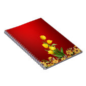 Lebhafte gelbe Tulip Blumenstrauß Notizblock (Rechte Seite)