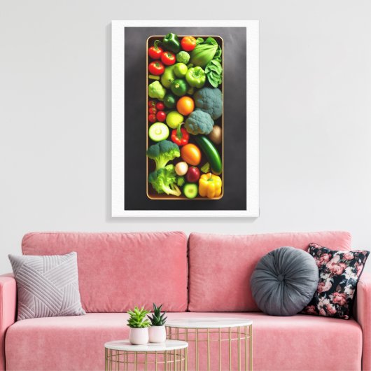 Lebhafte Gemüsesalons Leinwanddruck (Insitu (Wohnzimmer))