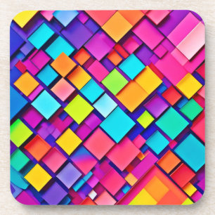 Lebhafte geometrische Abstrakte Kunst Getränkeuntersetzer