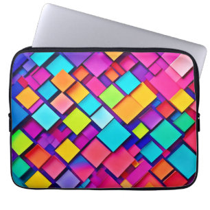 Lebhafte geometrische Abstrakte Kunst Laptopschutzhülle