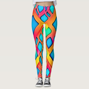 Lebhafte geometrische Abstrakte Kunst Leggings