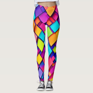 Lebhafte geometrische Abstrakte Kunst Leggings