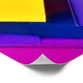 Lebhafte geometrische Abstrakte Kunst Poster (Ecke)