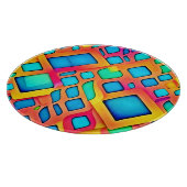 Lebhafte geometrische Abstrakte Kunst Schneidebrett (Ecke)