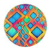 Lebhafte geometrische Abstrakte Kunst Schneidebrett (Vorderseite)