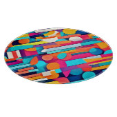 Lebhafte geometrische Abstrakte Kunst Schneidebrett (Ecke)