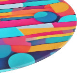 Lebhafte geometrische Abstrakte Kunst Schneidebrett (Ecke)