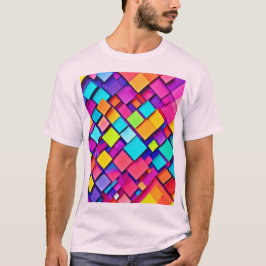 Lebhafte geometrische Abstrakte Kunst T-Shirt