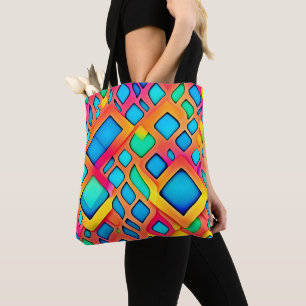 Lebhafte geometrische Abstrakte Kunst Tasche