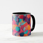 Lebhafte geometrische Abstrakte Kunst Tasse (VorderseiteRechts)