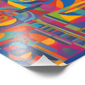 Lebhafte geometrische Abstrakte moderne Kunst Fotodruck (Ecke)