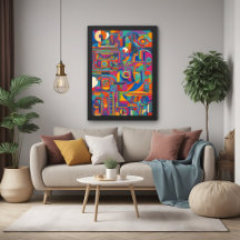Lebhafte geometrische Abstrakte moderne Kunst