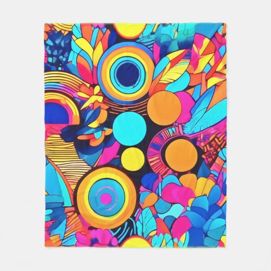 Lebhafte geometrische Abstrakte Muster Fleecedecke (Vorderseite)