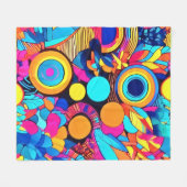 Lebhafte geometrische Abstrakte Muster Fleecedecke (Vorderseite (Horizontal))