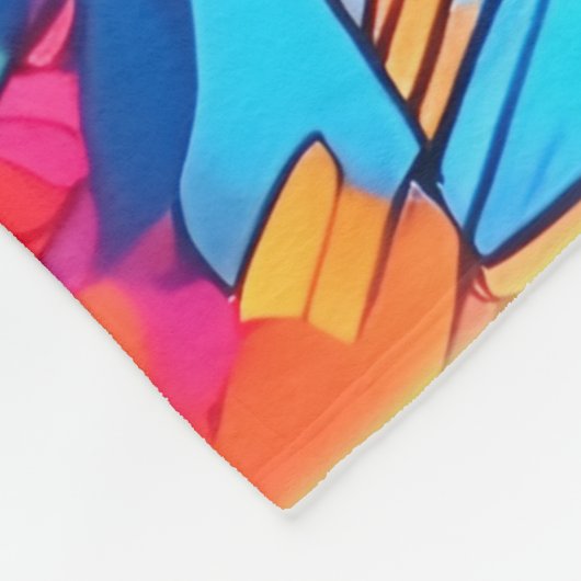 Lebhafte geometrische Abstrakte Muster Fleecedecke (Ecke)