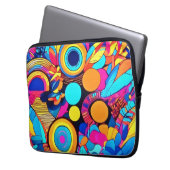 Lebhafte geometrische Abstrakte Muster Laptopschutzhülle (Vorderseite Links)