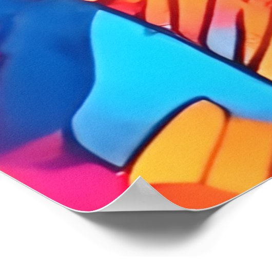 Lebhafte geometrische Abstrakte Muster Poster (Ecke)