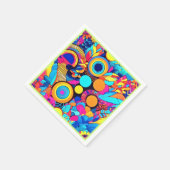 Lebhafte geometrische Abstrakte Muster Serviette (Ecke)