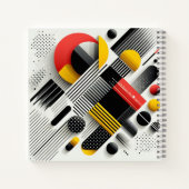 Lebhafte geometrische Abstraktion Notizblock (Rückseite)