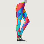 Lebhafte geometrische Farbblöcke Kunst Leggings (Rechts)