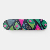 Lebhafte geometrische Formen mit Glitzer und Stern Skateboard (Horizontal)