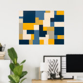 Lebhafte geometrische Fusion - Bold Abstrakt Wall  Poster (Heimbüro)