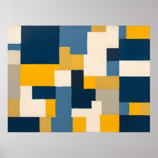 Lebhafte geometrische Fusion - Bold Abstrakt Wall  Poster