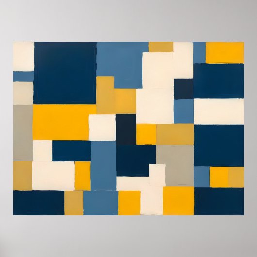 Lebhafte geometrische Fusion - Bold Abstrakt Wall  Poster (Vorne)