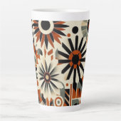 Lebhafte geometrische GartenLatte-Tasse Milchtasse (Vorderseite)