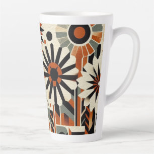 Lebhafte geometrische GartenLatte-Tasse Milchtasse