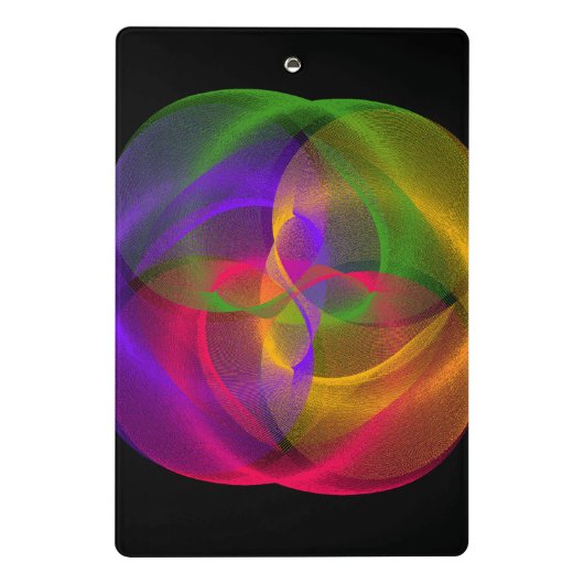 Lebhafte geometrische Glossy Mini-Zwischenablage Mini Klemmbrett (Rückseite)