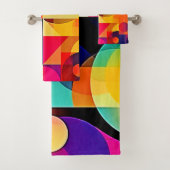 Lebhafte geometrische Harmonie Badhandtuch Set (Insitu)