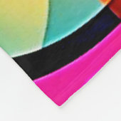 Lebhafte geometrische Harmonie Fleecedecke (Ecke)