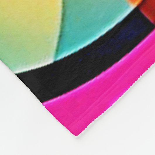 Lebhafte geometrische Harmonie Fleecedecke (Ecke)