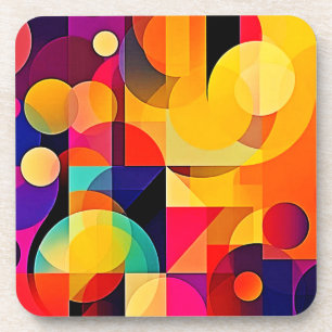 Lebhafte geometrische Harmonie Getränkeuntersetzer
