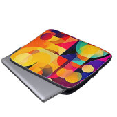 Lebhafte geometrische Harmonie Laptopschutzhülle (Vorne Knopf)